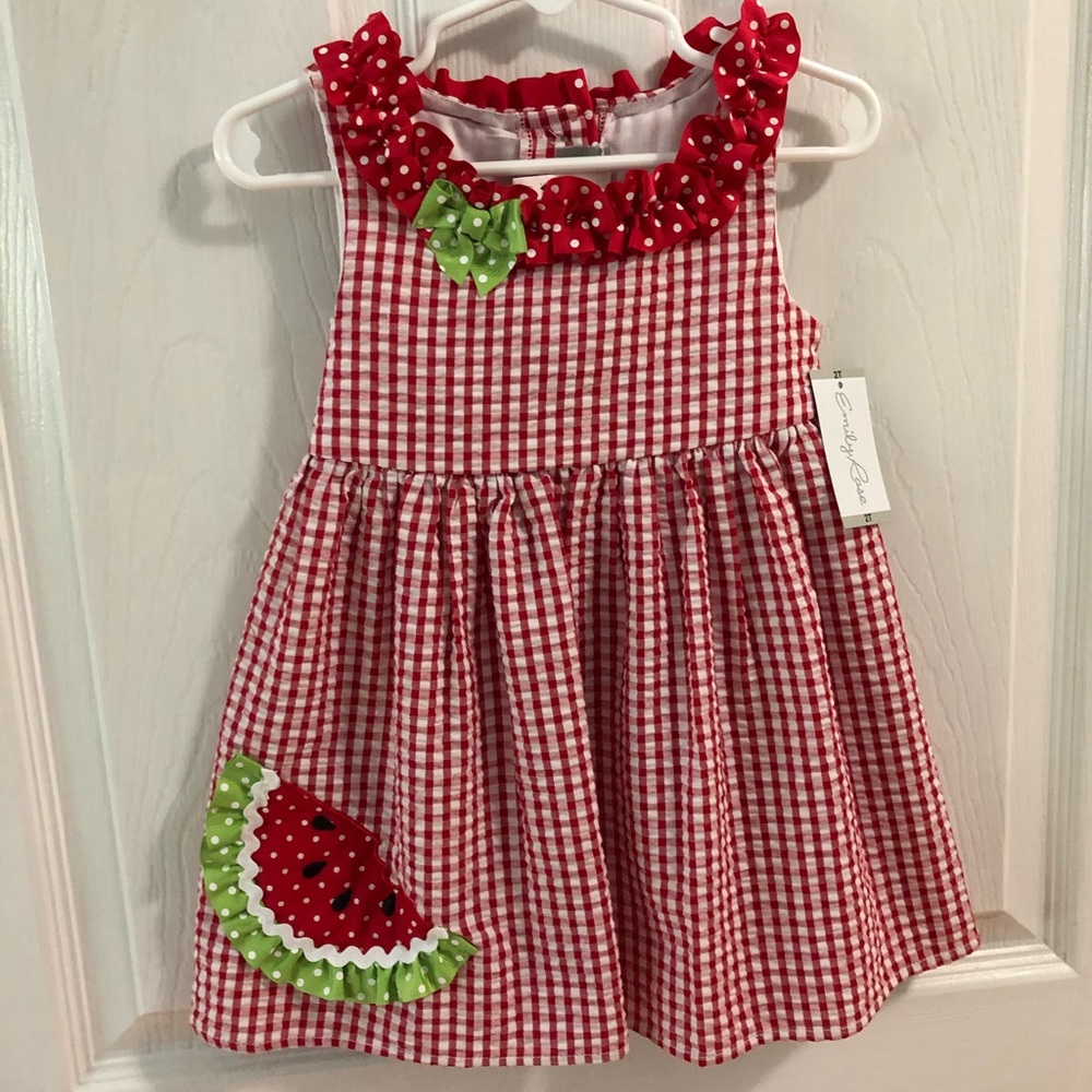 Girls Gingham Dress - 2T - never worn